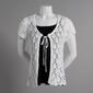 Juniors A. Buyer Cloud Radiance Tie Front Open-Stitch Cardigan - image 1