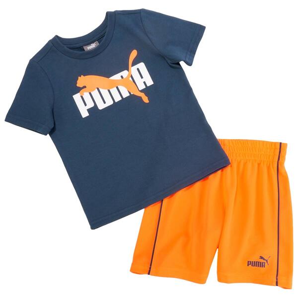 Toddler Boy Puma&#40;R&#41; Short Sleeve Tee & Mesh Shorts Set - image 