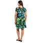 Womens Harlow & Rose Short Sleeve Tropical Leaf Swing Shift Dress - image 1
