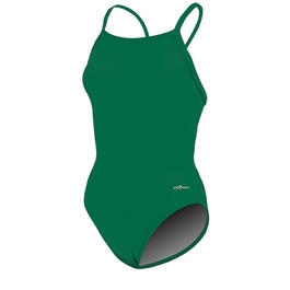 Womens Dolfin&#40;R&#41; Team Solid V2 Back One Piece Swimsuit - Green