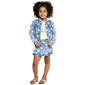 Toddler Girl Little Lass&#40;R&#41; Daisy Denim Jacket w/ Tee & Skort Set - image 1