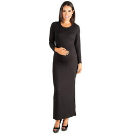 Plus Size 24/7 Comfort Apparel Long Sleeve Maternity Sheath Dress