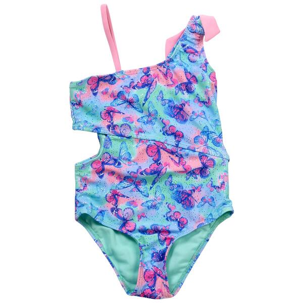 Girls &#40;4-6x&#41; Limited Too Butterfly One Piece Swimsuit - image 