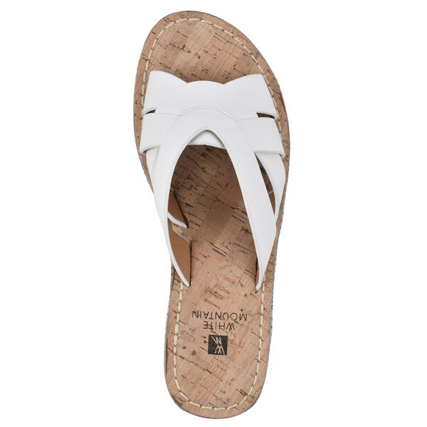 Womens White Mountain Samwell Wedge Strappy Sandals