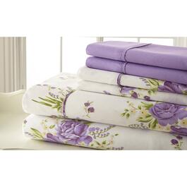 Spirit Linen Home&#40;tm&#41; Traditional Lavender Floral Sheet Set