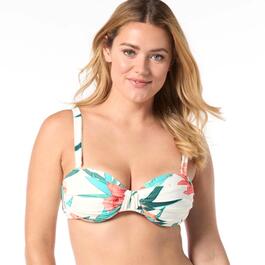 Womens CoCo Reef Floral Print Stunner Scrunch Bikini Swim Top