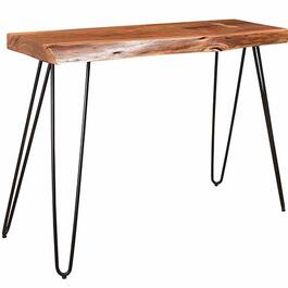 Worldwide Homefurnishings Acasia Wood/Iron Console Table
