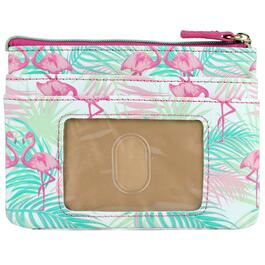 Womens Buxton Flamingo Large ID Coin Wallet