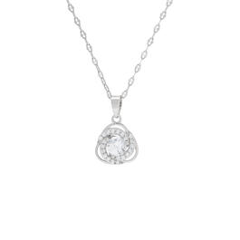 Gianni Argento Sterling Silver Flower Pendant Necklace