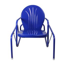 Northlight Seasonal Retro Metal Tulip Glider Patio Chair - Blue