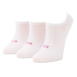 Womens HUE&#40;R&#41; White 3pk. Perfect Sneaker Liner Socks
