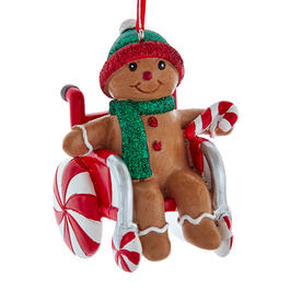 Kurt S. Adler Gingerbread Kid in Wheelchair Ornament