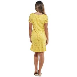 Womens Connected Apparel Short Sleeve Lace Pocket Dress