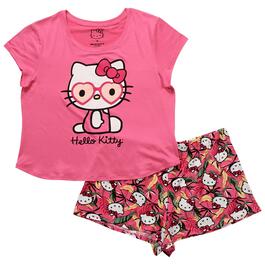 Womens Richard Leeds Short Sleeve Hello Kitty&#40;R&#41; Short Pajama Set