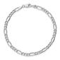 Mens Gold Classics&#8482; 4.4mm. White Gold Semi Solid Figaro Necklace - image 2