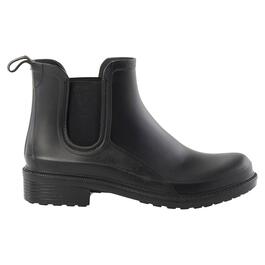 Womens Jodphur Matte Faux Fur Jelly Rain Ankle Boots