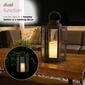 Alpine Black Hexagonal Candlelit Lantern w/ Warm White LEDs - image 3