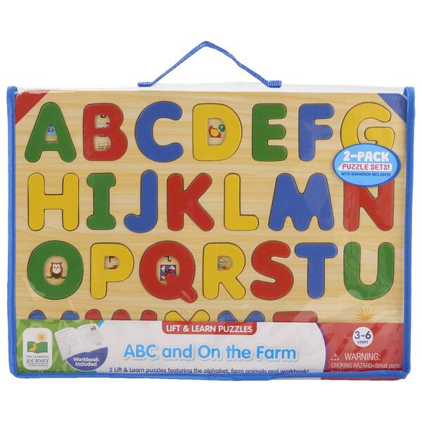 The Learning Journey Lift & Learn ABC Puzzle/Farm Book - image 