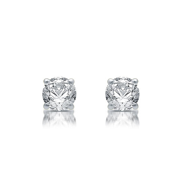 Nova Star&#40;R&#41; White Gold Lab Grown Diamond Prong Set Stud Earrings - image 