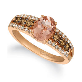 Le Vian&#40;R&#41; 7/8ctw. Peach Morganite&#40;tm&#41; & Diamond Ring