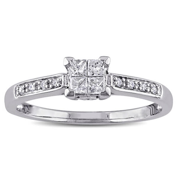 Eternal Promise&#40;tm&#41; 10kt. White Gold Princess Engagement Ring - image 