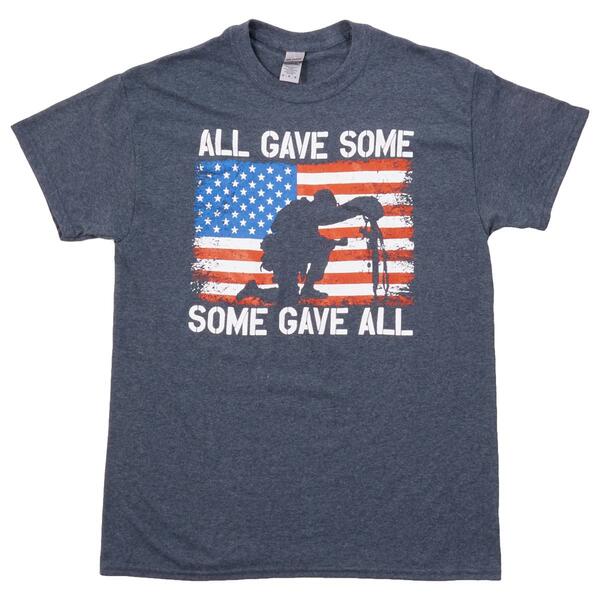 Mens Patriotic All Gave Some Military Graphic T-Shirt - image 