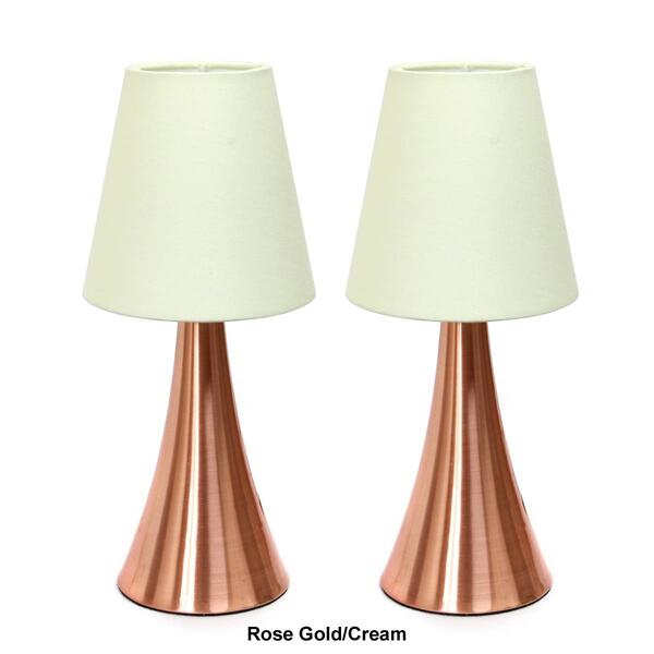 Simple Designs Valencia Touch Table Lamp Set w/Shade-Set of 2