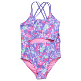 Girls &#40;7-16&#41; Limited Too Butterfly Monokini One Piece Swimsuit