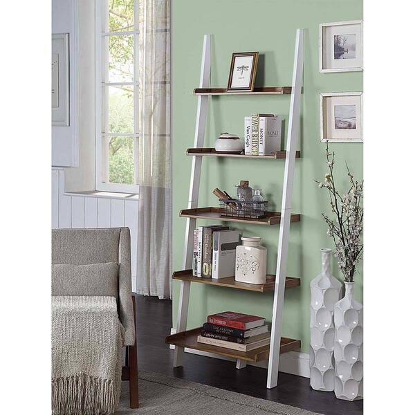 Convenience Concepts American Heritage Two-Tone Bookshelf Ladder - image 