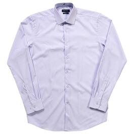 Mens Nautica Slim Fit Dress Shirt - White Ground Lavender Check