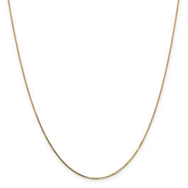 Gold Classics&#40;tm&#41; .7mm. Box Chain Necklace with Spring Ring