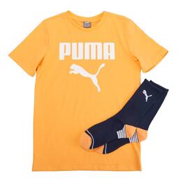 Boys &#40;8-20&#41; Puma&#40;R&#41; 2pc. Tee & Crew Socks - Medium Orange