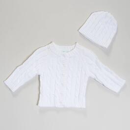 Baby Girl (NB-6M) Baby Dove White Sweater with Hat