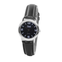 Womens Speidel Black Leather Watch - 660322001B