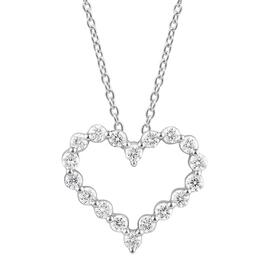 Nova Star&#40;R&#41; Sterling Silver Lab Grown Diamond Heart Pendant