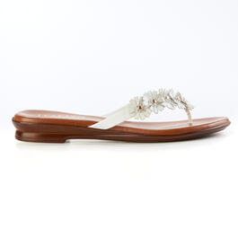 Womens Italian Shoemakers Laddie Flip Flops - White