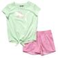 Girls &#40;4-6x&#41; Puma&#174; Tie Front Tee & Tricot Shorts Set - image 2