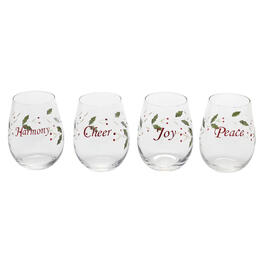 Pfaltzgraff&#40;R&#41; Winterberry Stemless Wine Glasses - Set of 4