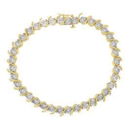 Haus of Brilliance 14kt. Yellow Gold Plated Tennis Bracelet