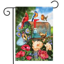 Birds & Mailbox Garden Flag