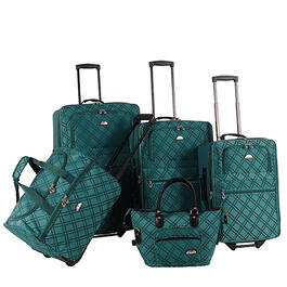 American Flyer Pemberly Buckles 5pc. Luggage Set-Green