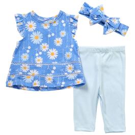 Baby Girl &#40;12-24M&#41; Mini Hop Floral Top & Solid Leggings