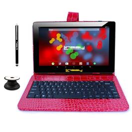 Linsay 10in. Android 12 Tablet with Crocodile Leather Keyboard