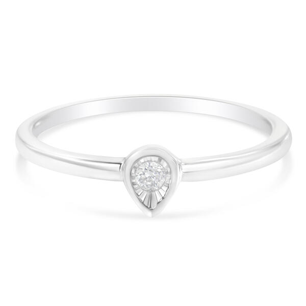 Sterling Silver Miracle Set Diamond Ring - image 