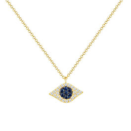 Diamond Classics&#40;tm&#41; 14kt. Gold Evil Eye Necklace