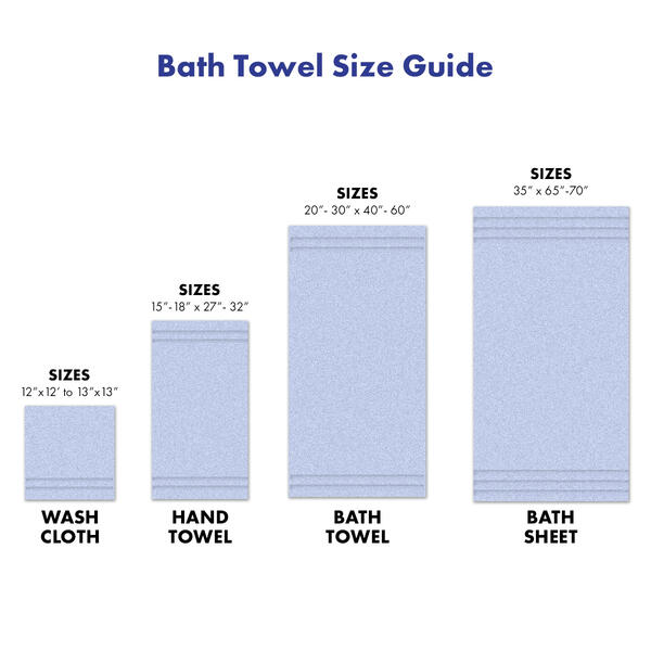 Zero Twist Hotel 6pc. Bath Towel Set