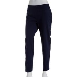 Womens Zac & Rachel Pull On Solid Ankle Pants