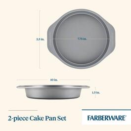 Farberware&#174; 2pc. GoldenBake Bakeware Non-Stick Round Cake Pan Set