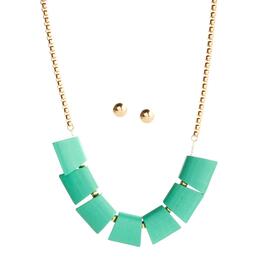 Ashley Cooper&#40;tm&#41; Seafoam Link Necklace & Earrings Set