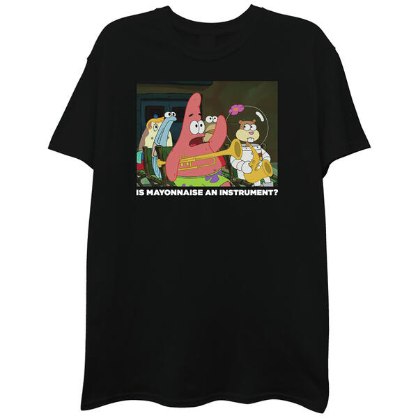 Young Mens SpongeBob Mayo Short Sleeve Graphic T-Shirt - image 